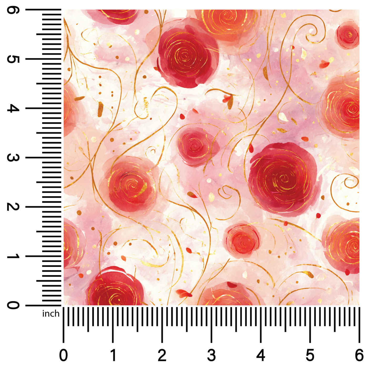 Swirl Flowers | 18" Vinyl Roll