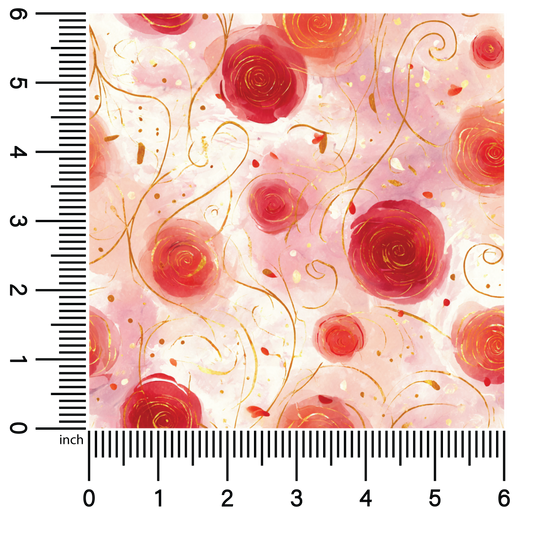 Swirl Flowers | 18" Vinyl Roll
