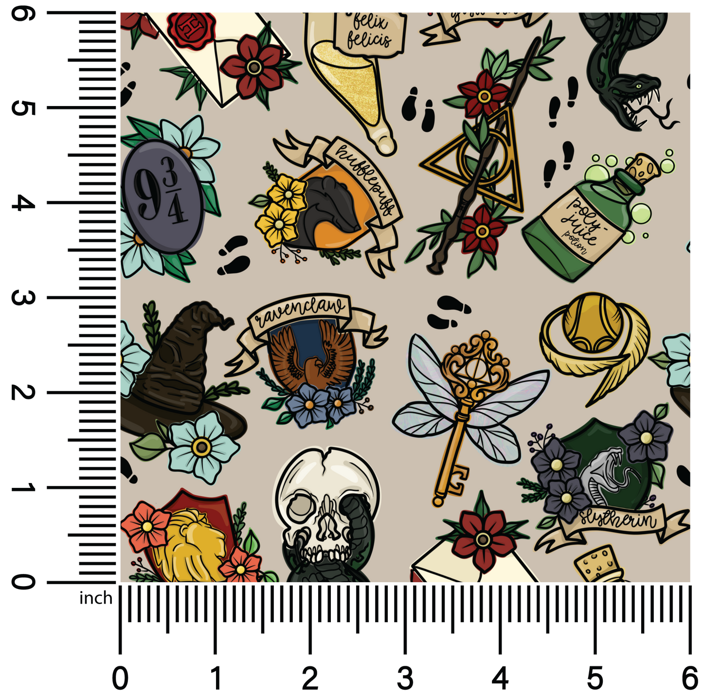 HP Wizard Tats | 18" Vinyl Roll