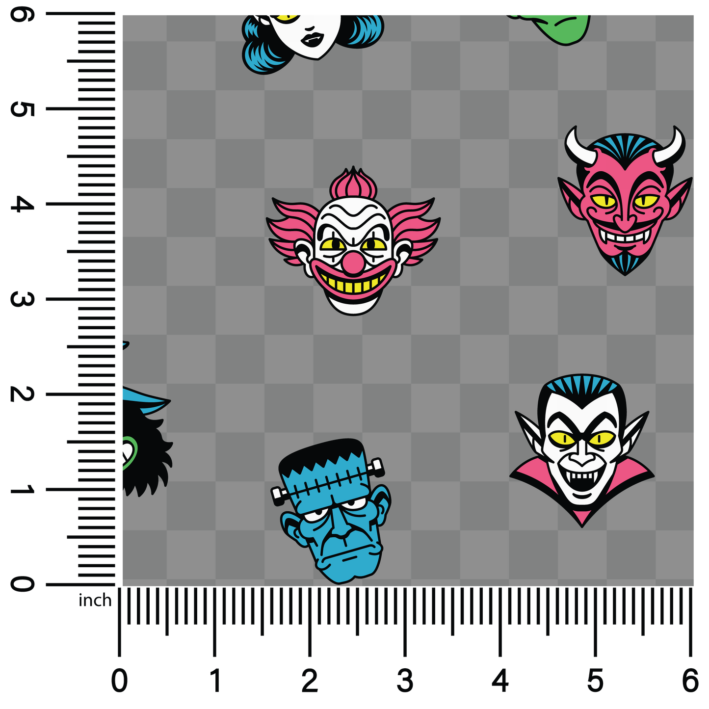 Vintage Monsters | 18" Vinyl Roll