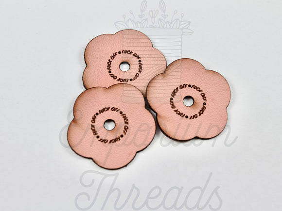 Adult Sweary Rivet on Flowers in Leather Add on