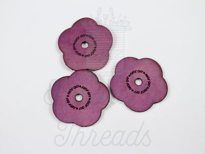 Adult Sweary Rivet on Flowers in Leather Add on