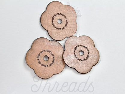 Adult Sweary Rivet on Flowers in Leather Add on