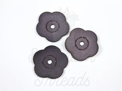 Adult Sweary Rivet on Flowers in Leather Add on