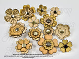 Rivet on Flowers in Leather
