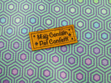 May Contain Pet Confetti on Cork Mini Tag