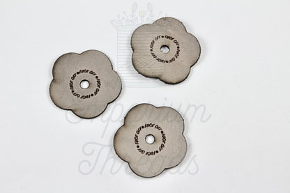 Adult Sweary Rivet on Flowers in Leather Add on
