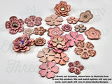 Rivet on Flowers in Leather